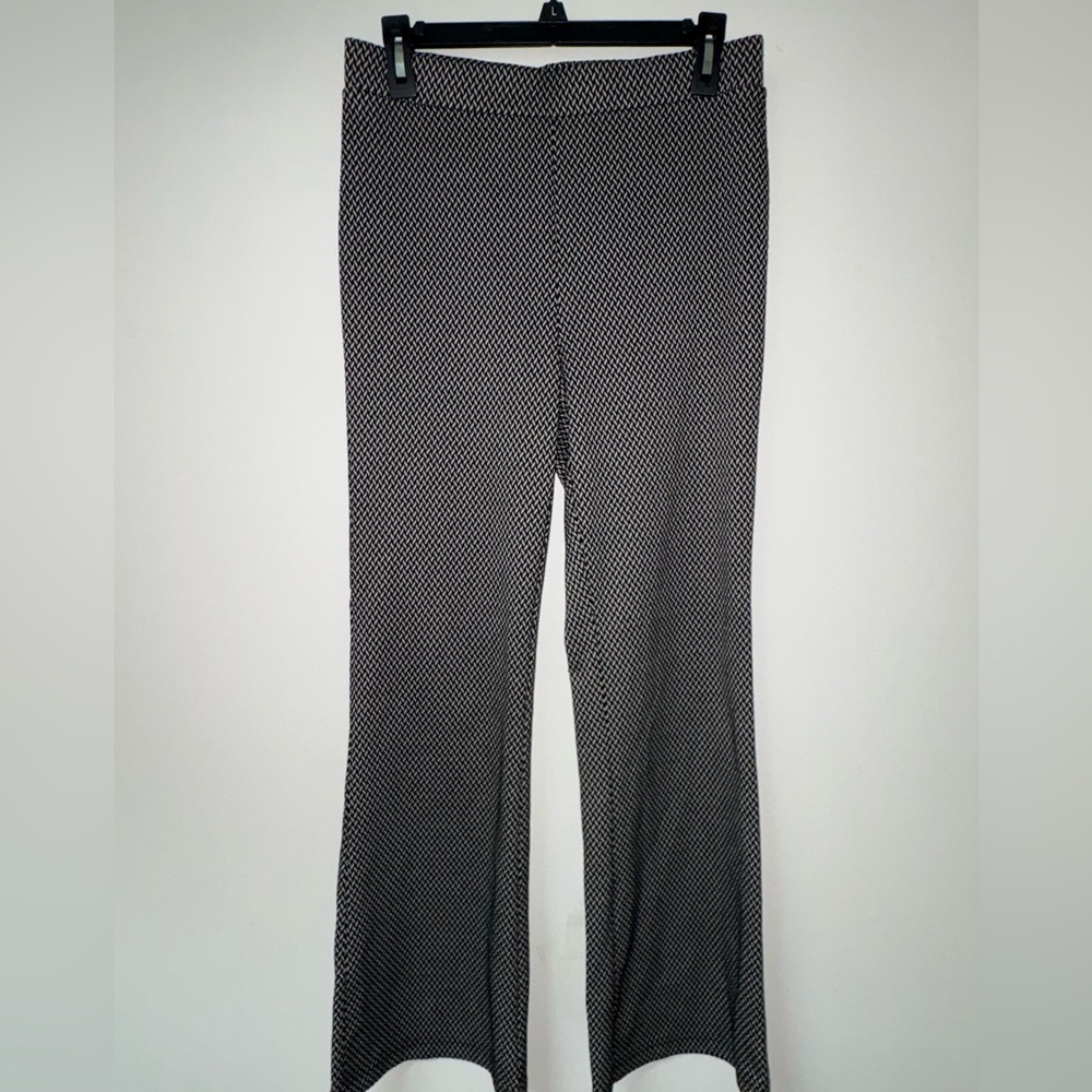 One by‎ Chapter One Black and white weave style print wide-leg dress pants